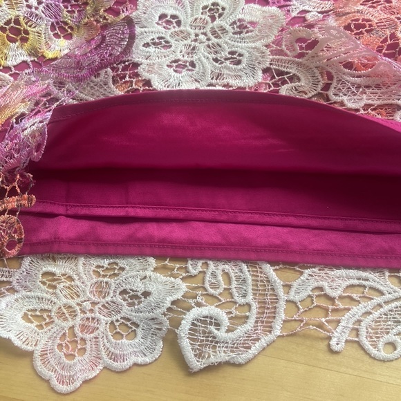 NWT Badgley Mischka Floral Lace Embroidery Overlay Dress - Picture 17 of 17